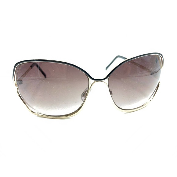 Simply Vera Vera Wang WSV61SG24S1 Black Gold Butterfly Sunglasses Brown Lens 135 - Picture 1 of 12